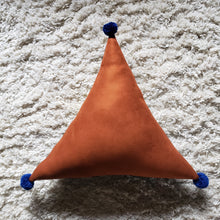 Load image into Gallery viewer, A Cat and His Plant PomPom Triangle Pillow
