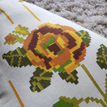 Load image into Gallery viewer, Geometric Rose PomPom Triangle Pillow
