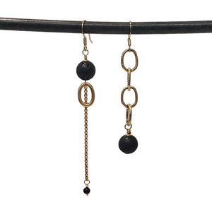 Asymmetric Lava Drop Earrings