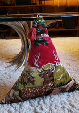 Load image into Gallery viewer, Deer Pillow - Vintage Tapestry Triangle Pillow

