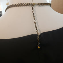 Load image into Gallery viewer, Spike Fringe Collar Necklace - Black Agate
