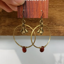Load and play video in Gallery viewer, Modern Gemstone Hoops Earrings - more colors available
