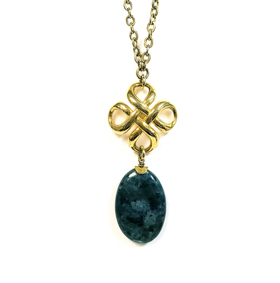 Larvikite Cross Necklace