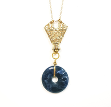 Load image into Gallery viewer, Sodalite Donut Pendant necklace
