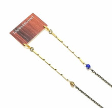 Load image into Gallery viewer, Glasses Chain Vintage brass bar chain Evil Eye - more colors available
