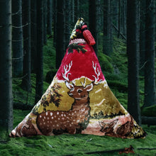 Load image into Gallery viewer, Deer Pillow - Vintage Tapestry Triangle Pillow
