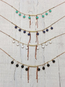 Pailette Fringe Necklace - more colors available