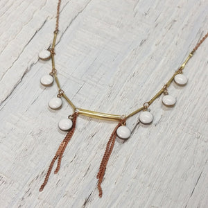 Pailette Fringe Necklace - more colors available